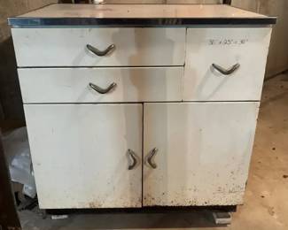 Vintage Sandusky Metal Kitchen Cabinet
