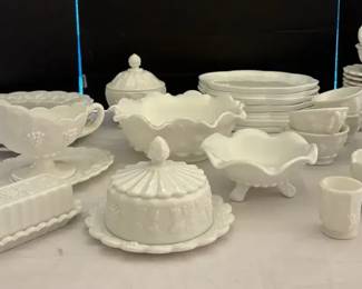 Milk Glass Serving Pieces