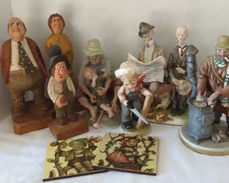 Wood and Ceramic Figurines