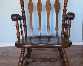 Americana Rocking Chair with Floral Carved Detail