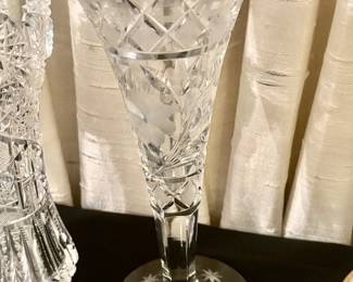 American Brilliant Cut Glass Trumpet Vase