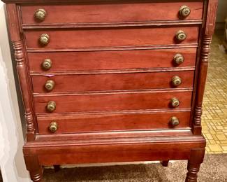 Walnut Spool Cabinet