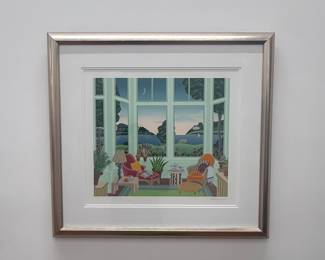 Thomas McKnight artist Signed  Sunporch Massachusetts 
