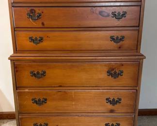 Vintage Six Drawer Chest Of Drawers