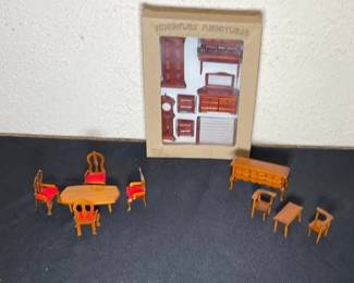 Vintage Miniature Doll House Furniture