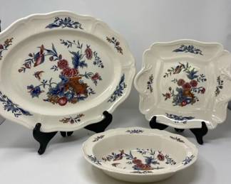 Wedgewood  Potpourri  Large Oval Serving Platter  Handled Cake Plate And Oval Serving Bowl