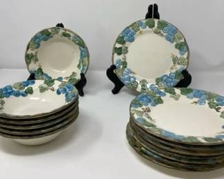 Poppy Trail Stoneware Bowls  Dessert Plates