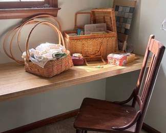 Sewing Basket, Vintage Linens And More