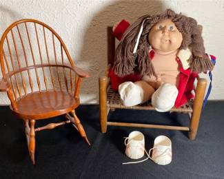 Vintage Cabbage Patch Doll Rocker And Sofa