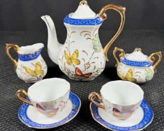 Vintage Miniature Porcelain TShirt With A Butterfly Pattern