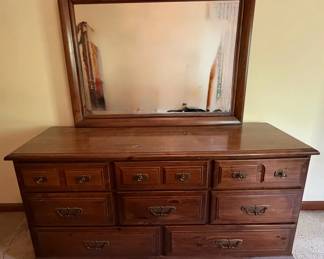 Wooden Dresser With Mirror