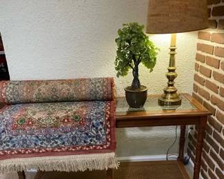 Chapel Runner, Console Table, Ginko Tree And Lamp