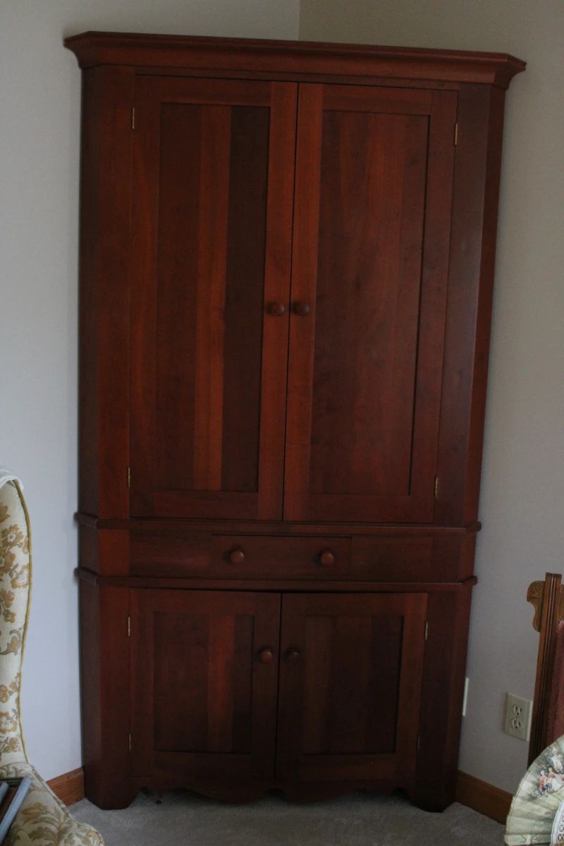 Beautiful Cherry Corner Cabinet