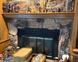 Stack of Woven Bamboo Trays