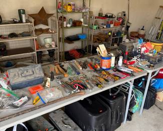 Assorted Hand Tools and Garage Sale Items
