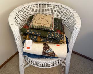 Handmade Quilted Items and Decorative Pillow