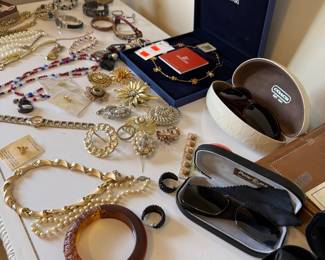 Assorted Costume Jewelry Collection with Swarovski and Coach Accessories