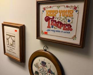 Bucilla "Keep Your Temper" Cross-Stitch Sampler Collection