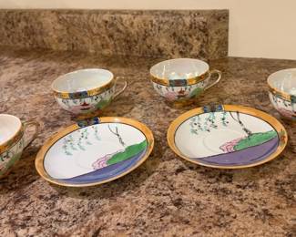 Six Piece Hand Painted China