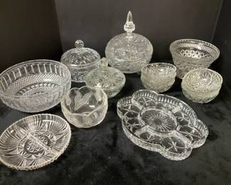 Crystal Glass Candy Dishes Serving Pieces