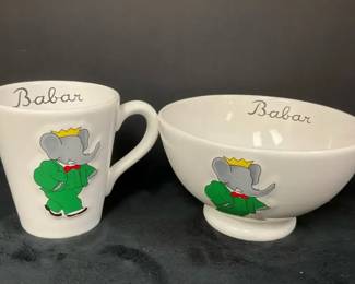 Vintage Babar Cup Bowl