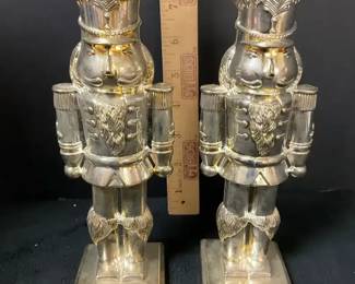 Vintage Wm. Rogers Son Silver Plated Nutcracker Candle Stick Holders