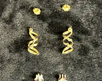 Fourteen k Earrings,14k Backs 14k Scrap Earrings