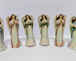 Six Ceramic Angel Statues