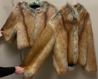 Two Vintage Donna Salyers Fabulous Furs Faux Fur Coats