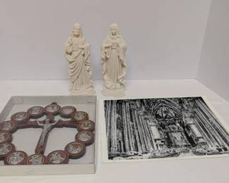 Stations At The Cross, Sacred Heart Statutes, Signed Picture