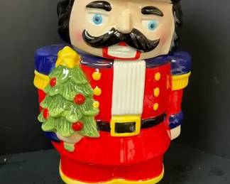 Sleigh Bell Bistro Nutcracker Cookie Jar