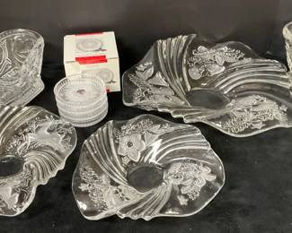 Three Mika Belle Epique Centerpiece Christmas Bowls More