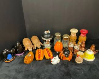 Variety Salt Pepper Shakers Toothpick Holders