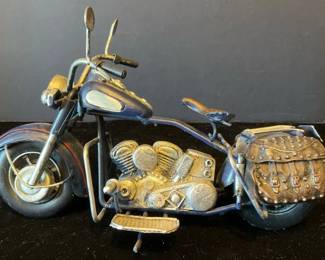 Vintage Styled Metal Motorcycle Model