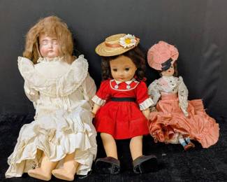 Three Vintage Dolls