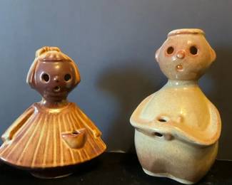 Two Ceramic Figures, Mini Moe Mini Marie