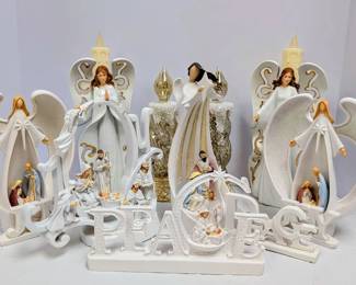 Peace Joy Christmas Nativity Decor