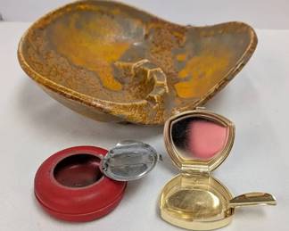 Haeger 2115 Ashtray Two Vintage Purse Size Ashtrays