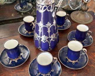 Chocolate set with sterling overlay