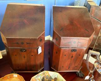 Antique flatware cases