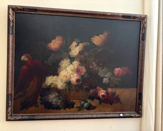 Large floral oil