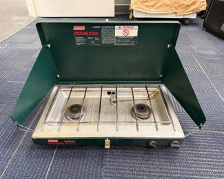 Camping equipment, tents, stoves, sleeping bags (never used)