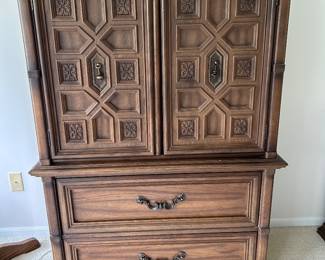 Brutalist midcentury modern armoire