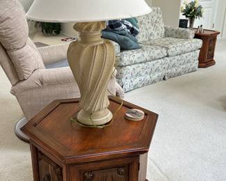 Hexagon end table midcentury modern! 