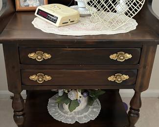 Solid wood nightstand