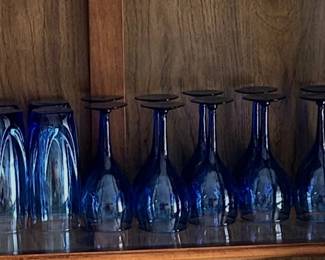 Vintage blue glass