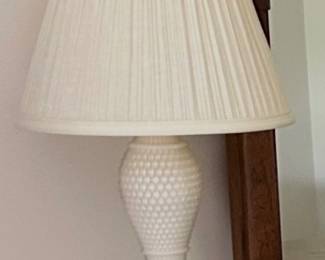 Set of milk glass lamps. Milkglass collectible lamps 