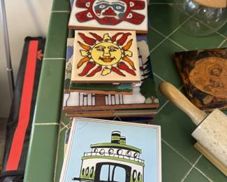 coasters, travel tiles