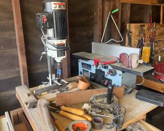 drill press and mobile planer