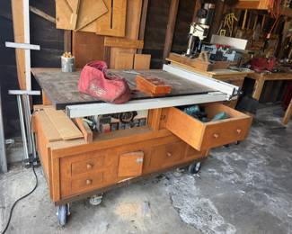 caster wheel wood working table